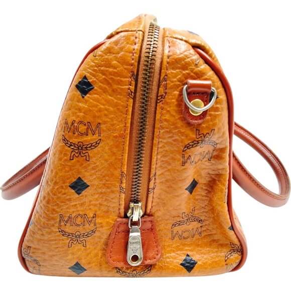 506205BA (X2) MCM Hand Bag Brown PVC - Picture 8 of 9